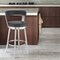 Armen Living Bryant 30" Bar Height Swivel Bar Stool in Brushed Stainless Steel Finish and Black Faux Leather LCBYBABSBL30 - alternate 9